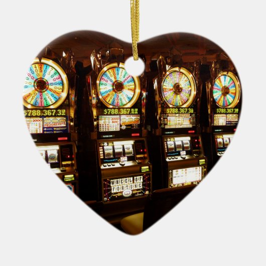 Glücksspielmaschine ein bewaffnetes Bandit-Geld La Keramikornament (Vorne)