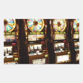 Glücksspielmaschine ein bewaffnetes Bandit-Geld La Rechteckiger Aufkleber