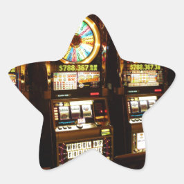 Glücksspielmaschine ein bewaffnetes Bandit-Geld La Stern-Aufkleber