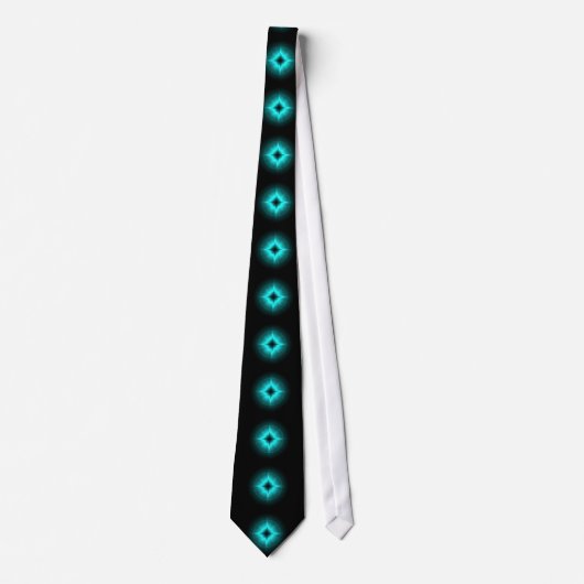 Glückssterne mintgrün schwarz Artdeco Krawatte (Vorderseite)