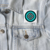 Glückssterne minz schwarz rot Artdeco Button (Beispiel)