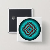 Glückssterne minz schwarz rot Artdeco Button (Vorne & Hinten)
