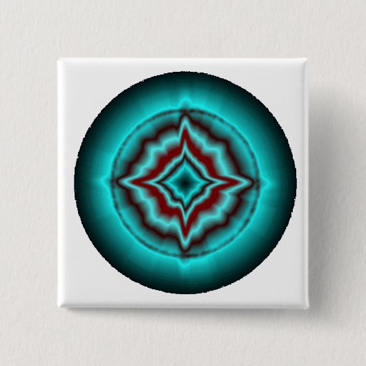 Glückssterne minz schwarz rot Artdeco Button (Vorderseite)