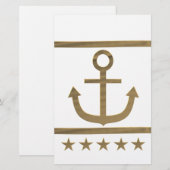 Glückssymbol für Goldanker Briefpapier (Vorne/Hinten)