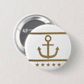Glückssymbol für Goldanker Button (Vorne & Hinten)