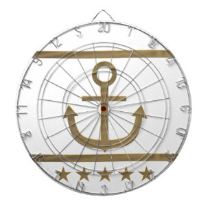 Glückssymbol für Goldanker Dartscheibe