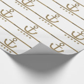 Glückssymbol für Goldanker Geschenkpapier (Ecke)