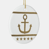 Glückssymbol für Goldanker Keramikornament (Rechts)