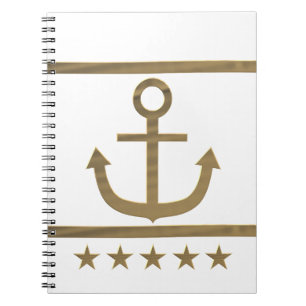 Glückssymbol für Goldanker Notizblock