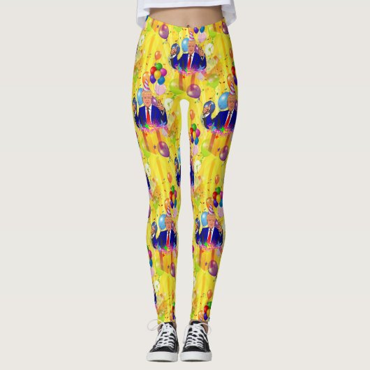 Glückstag Donald Trump Leggings (Vorderseite)