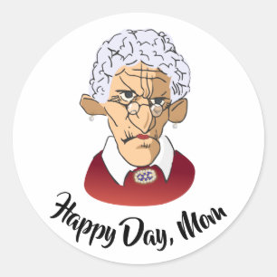 Glückstag, Mama Muttertag Spaß Runder Aufkleber