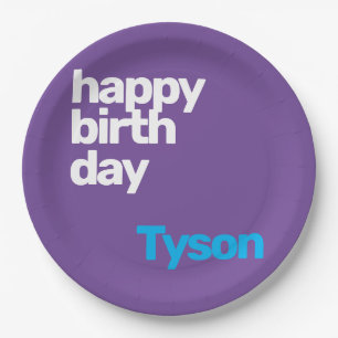 Glückstag minimales modernes Party Pappteller