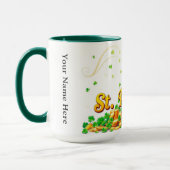 Glückstopf-Zentrums-Kleeblatt-Illustration Tasse (Links)