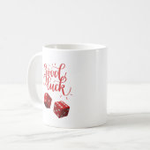 Glückswürfel Kaffeetasse (Vorderseite Links)