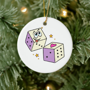 Glückswürfel Keramik Ornament