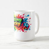 Glückswürfel-Tasse 'Feeling Lucky' Kaffeetasse (VorderseiteRechts)