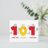 Glückszahl 101 postkarte (Stehend Vorderseite)