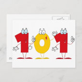 Glückszahl 101 postkarte (Vorne/Hinten)