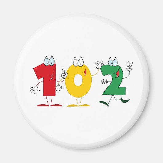 Glückszahl 102 magnet (Vorne)