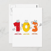 Glückszahl 103 postkarte (Vorne/Hinten)