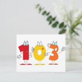 Glückszahl 103 postkarte (Stehend Vorderseite)