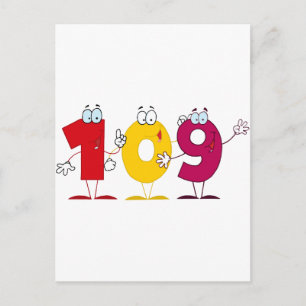 Glückszahl 109 postkarte