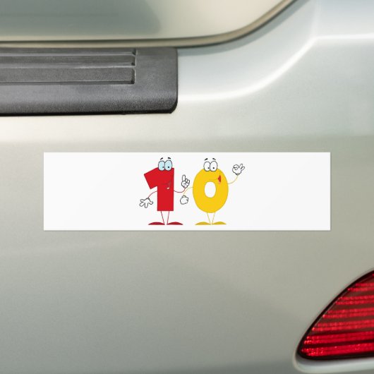 Glückszahl 10 autoaufkleber (Auf Auto)