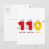 Glückszahl 110 postkarte (Vorne/Hinten)
