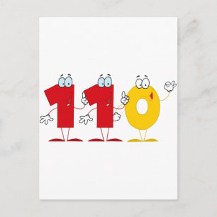 Glückszahl 110 postkarte