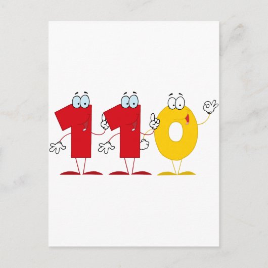 Glückszahl 110 postkarte (Vorderseite)