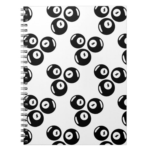 Glückszahl 111 Schwarze Bälle Notizblock (Vorderseite)