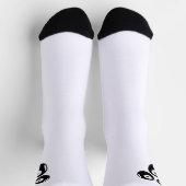 Glückszahl 111 Schwarze Bälle Socken (Oben)