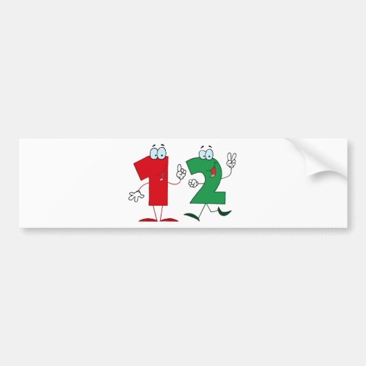 Glückszahl 12 autoaufkleber (Vorne)