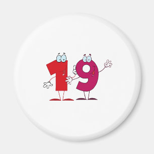 Glückszahl 19 magnet