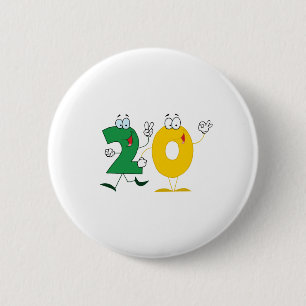Glückszahl 20 button