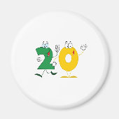 Glückszahl 20 magnet (Vorne)