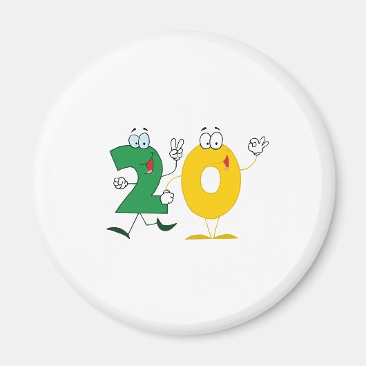 Glückszahl 20 magnet (Vorne)