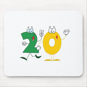 Glückszahl 20 mousepad