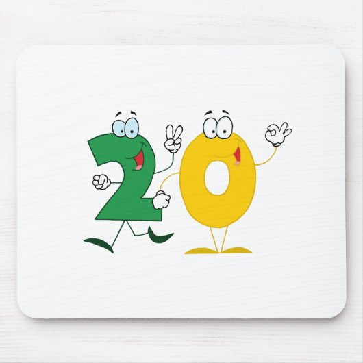 Glückszahl 20 mousepad (Vorne)