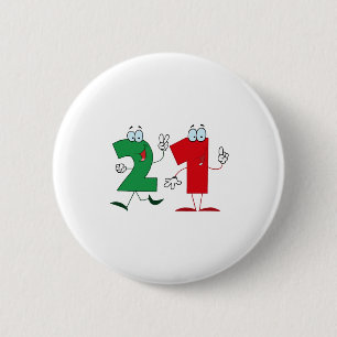 Glückszahl 21 button
