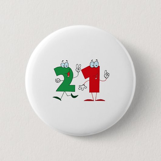 Glückszahl 21 button (Vorderseite)
