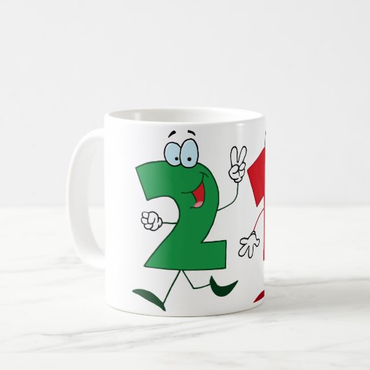 Glückszahl 21 kaffeetasse (Vorderseite Links)