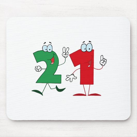 Glückszahl 21 mousepad (Vorne)