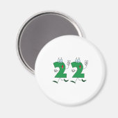 Glückszahl 22 magnet (Vorderseite/Rückseite)