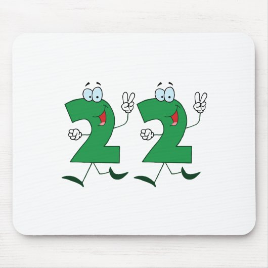 Glückszahl 22 mousepad (Vorne)