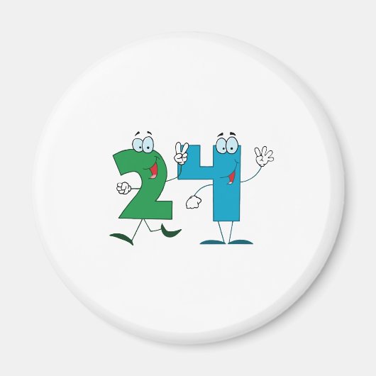 Glückszahl 24 magnet (Vorne)