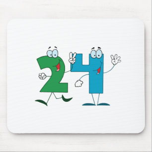 Glückszahl 24 mousepad