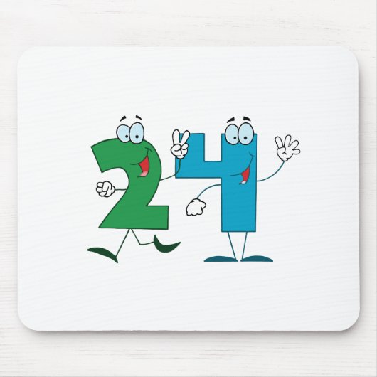 Glückszahl 24 mousepad (Vorne)