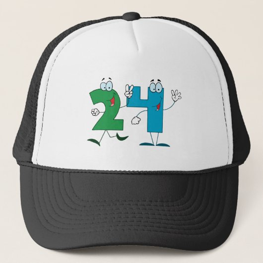 Glückszahl 24 truckerkappe (Vorderseite)