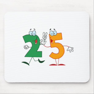 Glückszahl 25 mousepad